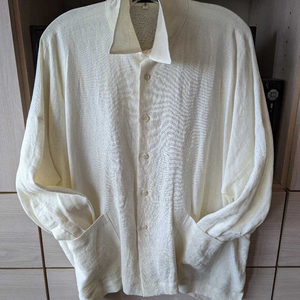 Escandar Ivory Linen Shirt